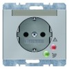 41527104 Штепсельная розетка SCHUKO с защитой от перенапряжения цвет: стальной, лак K.5 Berker
