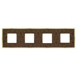 FD01444DBOB Рамка Belle Epoque Tapestry Decorbrass / Bright gold 4-постовая гор/верт. Fede