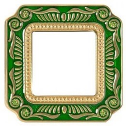 FD01361VEEN Рамка Smalto Italiano Firenze Изумрудно-зеленый 1-постовая Fede