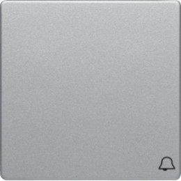 16206054 Клавиша с оттиском символа «Звонок», Q.1/Q.3, цвет: алюминиевый, с эффектом бархата Berker