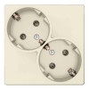 2450459-031 Розетка 2х2К+З Schuko без штор, сл кость Simon 24