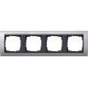 021406 Рамка Event Алюминий / Черный 4-постовая Gira