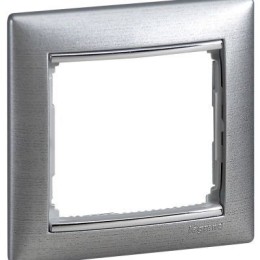 770331 Рамка Valena Алюминий матовый 1-постовая Legrand
