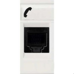 N2117.6 BL Розетка телекоммуникационная на 6 контактов, 1-модульная, тип RJ12, серия Zenit, цвет альпийский белый, ABB