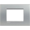 LNA4803TE Рамка LivingLight Квадрат Алюминий 3 модуля Bticino
