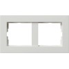 1002204 Рамка без перегородки E22 Белый 2-постовая, заподлицо Gira