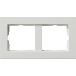 1002204 Рамка без перегородки E22 Белый 2-постовая, заподлицо Gira
