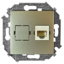 1591598-034 Розетка компьютерная RJ45 кат.5е, Systimax, шампань Simon 15