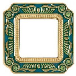 FD01361AZEN Рамка Smalto Italiano Firenze Голубой сапфир 1-постовая Fede