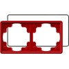 025243 Рамка с уплотнительной вставкой S-color Красный 2-постовая Gira