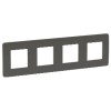 NU280821 Рамка Unica Studio Color Дымчато-серый / Белый 4-постовая Schneider Electric