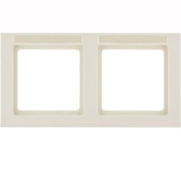 10226092 Рамка с полем для надписей Q.3 Белый с эффектом бархата 2-постовая Berker
