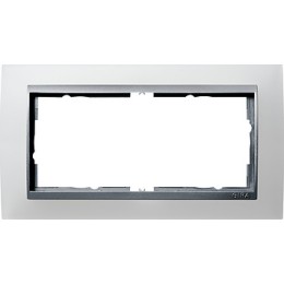 100250 Рамка без перегородки Event Белый / Алюминий 2-постовая Gira