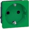 077216 Mosaic Розетка 2к+З немецкий стандарт зеленая Legrand