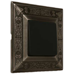 FD01411AS Рамка Granada Античное серебро 1-постовая Fede