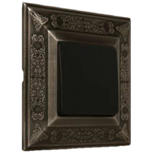 FD01411AS Рамка Granada Античное серебро 1-постовая Fede