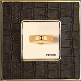 FD01321AOB Рамка Vintage Tapestry Коричневый / Золото 1-постовая Fede