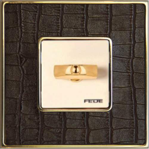 FD01321AOB Рамка Vintage Tapestry Коричневый / Золото 1-постовая Fede