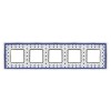 FD01475AZCB Рамка Belle Epoque Porcelain Blue lys / Bright chrome 5-постовая гор/верт. Fede