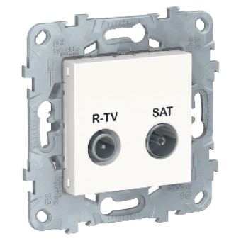 NU545618 Розетка R-TV/SAT, проходная, Белый Schneider Electric