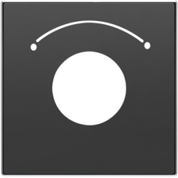 8553 NS Накладка для механизма выключателя с ключом на 2 положения, серия SKY, цвет чёрный барх., ABB