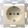 046201 Розетка с защитой от детей и полем для надписи Кремовый Gira