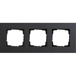 0213226 Рамка Esprit Linoleum-Multiplex Антрацит 3-постовая Gira