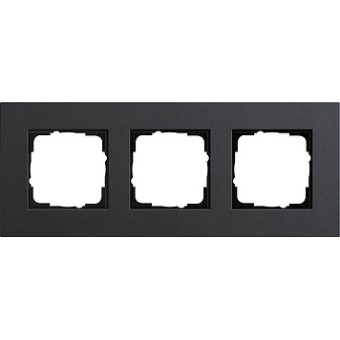 0213226 Рамка Esprit Linoleum-Multiplex Антрацит 3-постовая Gira