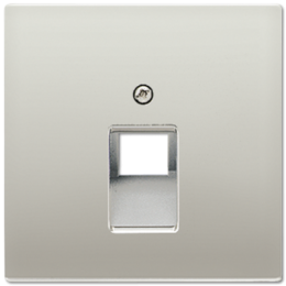 ES2969-1UA LS 990 Edelstahl Накладка 1-ой наклонной ТЛФ/комп розетки Jung LS серия