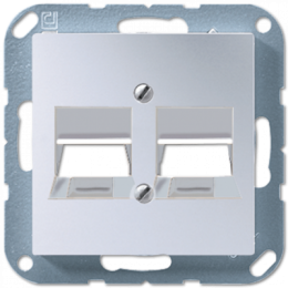 A569-25NWEAL Крышка для 2-х модульных разъемов, кр.ал. Jung A серия