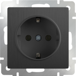 WL04-SKG-01-IP20 Розетка с заземлением (графит рифленый) Antik Werkel a046602