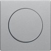11376084 Центральная панель с регулирующей кнопкой для поворотного диммера, Q.1/Q.3, цвет: алюминиевый, с эффектом бархата Berker