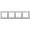 672554 Рамка Etika Алюминий 4-постовая Legrand