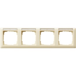 109401 Рамка Standard 55 Кремовый глянец, с полем для надписи 4-постовая Gira