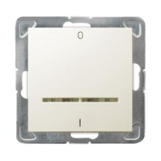 Ospel Impresja Бежевый Выключатель 2-полюсный с подсветкой, без рамки LP-11YS/m/27 Ospel Impresja Бежевый Выключатель 2-полюсный с подсветкой, без рамки LP-11YS/m/27