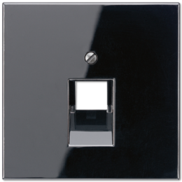 LS969-1UASW LS 990 Черный Накладка 1-ой наклонной ТЛФ/комп розетки Jung LS серия