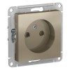 ATN000549 Atlasdesign Розетка без заземления со шторками, 16А, механизм, Шампань Schneider Electric