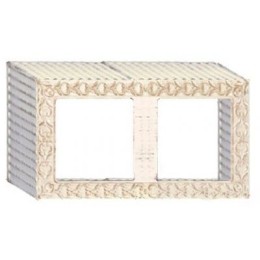 FD01522BD Рамка для накладного монтажа San Sebastian WHITE DECAPE 2-постовая Fede