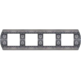 FD01424AS Рамка Sanremo Antic silver 4-постовая гор/верт. Fede