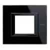 HA4802VNB Рамка Axolute Квадрат Черный Nighter 2-модульная Bticino