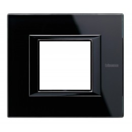 HA4802VNB Рамка Axolute Квадрат Черный Nighter 2-модульная Bticino
