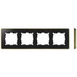 8201640-246 Рамка декоративная, 4 поста, Select, Simon 82 Detail, графит-медь
