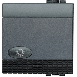 L4043M2N LivingLight Кнопка (NO) с символом "Лампа", 2 модуля Bticino