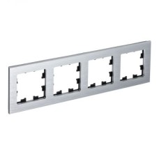 ATN312104 Рамка четверная Schneider Electric Atlasdesign Nature, серебро металл ATN312104 Рамка четверная Schneider Electric Atlasdesign Nature, серебро металл