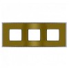FD01433OBCB Рамка Belle Epoque Metal Bright gold / Bright chrome 3-постовая гор/верт. Fede
