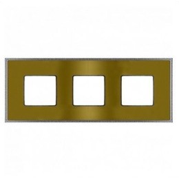 FD01433OBCB Рамка Belle Epoque Metal Bright gold / Bright chrome 3-постовая гор/верт. Fede