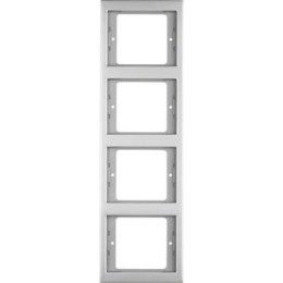 13437004 Рамка K.5 Нержавеющая сталь 4-постовая вертикальная Berker