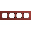 0214229 Рамка Esprit Linoleum-Multiplex Красный 4-постовая Gira