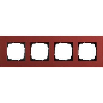 0214229 Рамка Esprit Linoleum-Multiplex Красный 4-постовая Gira