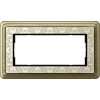 1002663 Рамка без перегородки Classix Art Бронза / Кремовый 2-постовая Gira
